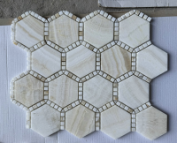 Hexagon Deco Onyx Ivory 10.75 x 12.5
